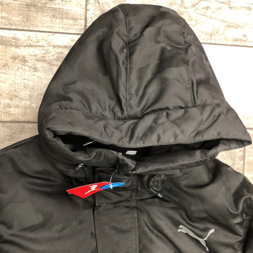 Puma men’s jacket puffer new with tag camo down with hood - NWT - Picture 8 of 9